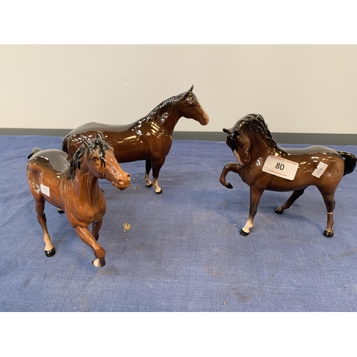 80 - BESWICK HORSES