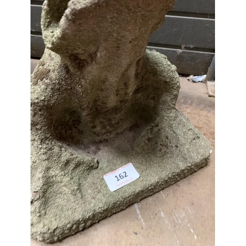 162 - COMPOSITE STONE OVERSIZED GARDEN FROG