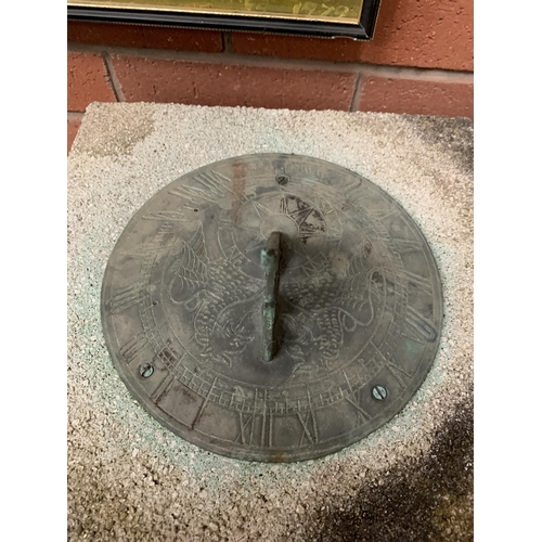 166 - GRANITE SUNDIAL APPROX 108CM WIDE