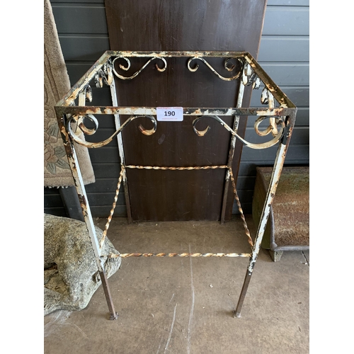 190 - WROUGHT IRON GARDEN TABLE