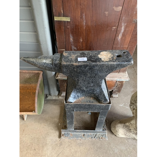 198 - BLACKSMITH ANVIL & STAND