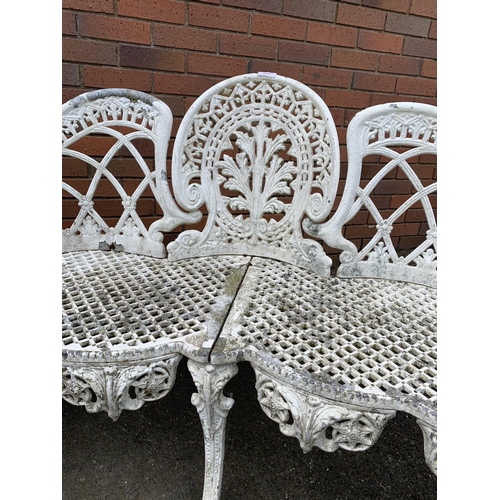 200 - WEATHERED METALIC GARDEN LOVE SEAT