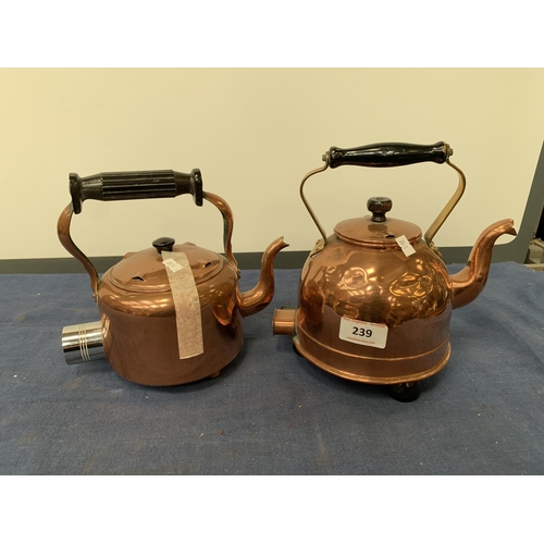 239 - COPPER KETTLES