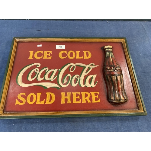 363 - HAND PAINTED COCA COLA SIGN