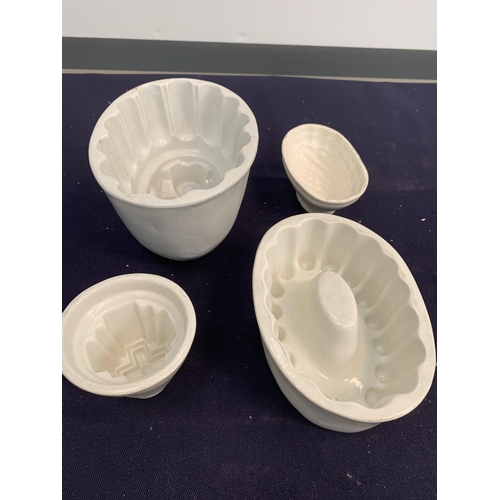 34 - 4 VICTORIAN JELLY MOULDS