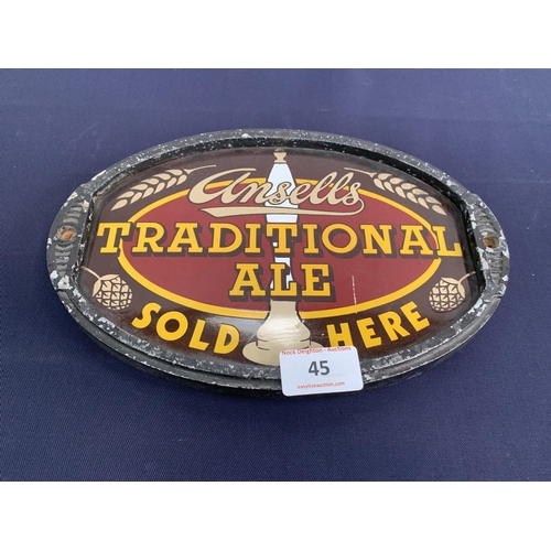 45 - ANSELLS TRADITIONAL ALE SIGN