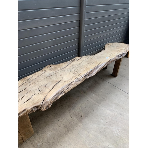 232 - LARGE LIVE EDGE PIG BENCH