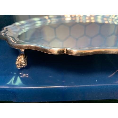 311 - SILVER FOOTED TRAY SHEFFIELD 1930 MAKERS JAMES DIXON & SONS LTD 686 GRAMS