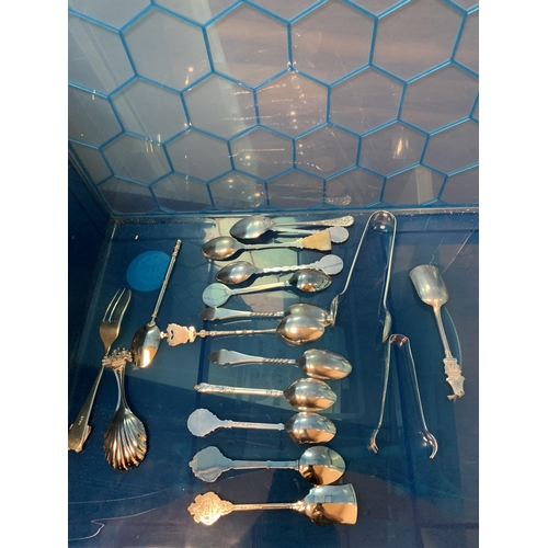 329 - COLLECTION OF SPOONS SOME SILVER 298 GRAMS