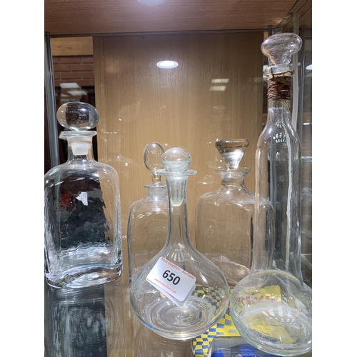 650 - GLASS DECANTERS