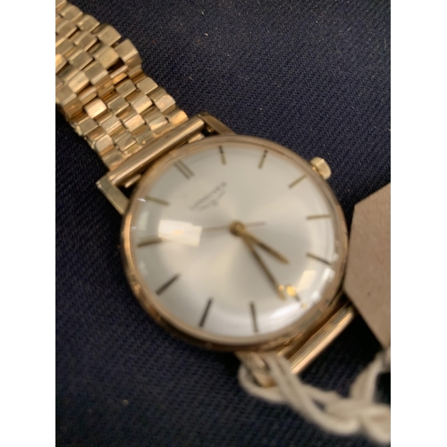 167 - LONGINES 9 ct HALLMARKED WATCH