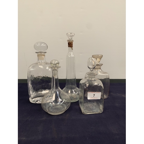 7 - GLASS DECANTERS