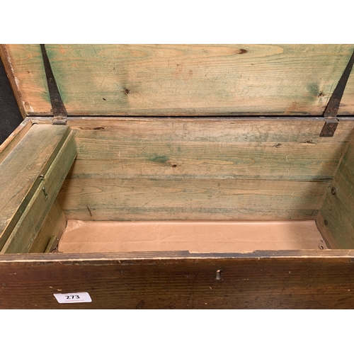 273 - PITCH PINE BLANKET BOX