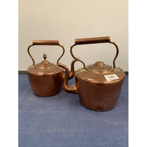 149 - 2 COPPER KETTLES