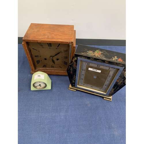 35 - 3 CASED CLOCKS