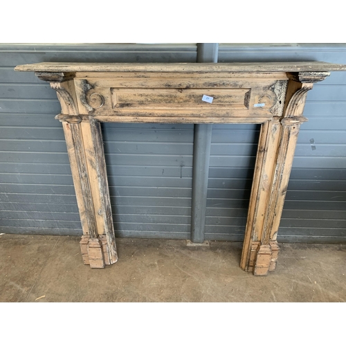 27 - WEATHERED OVER MANTLE FIRE PLACE