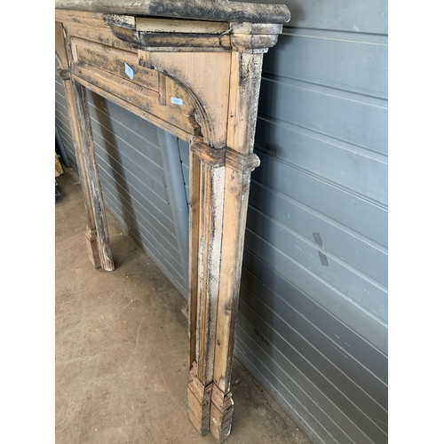 27 - WEATHERED OVER MANTLE FIRE PLACE