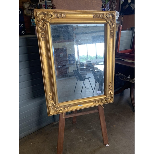 35 - BEVEL EDGED GILT MIRROR