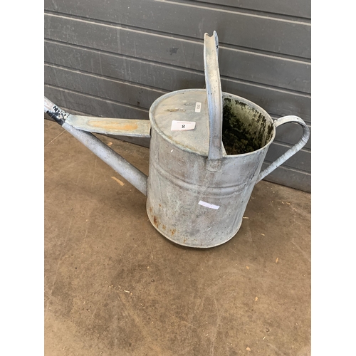 8 - GALVANISED WATERING CAN