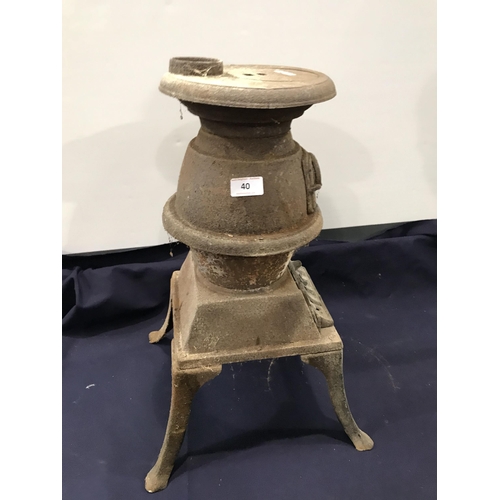 40 - WROUGHT IRON STOVE