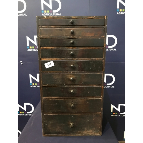 104 - VICTORIAN SPECIMEN DRAWERS