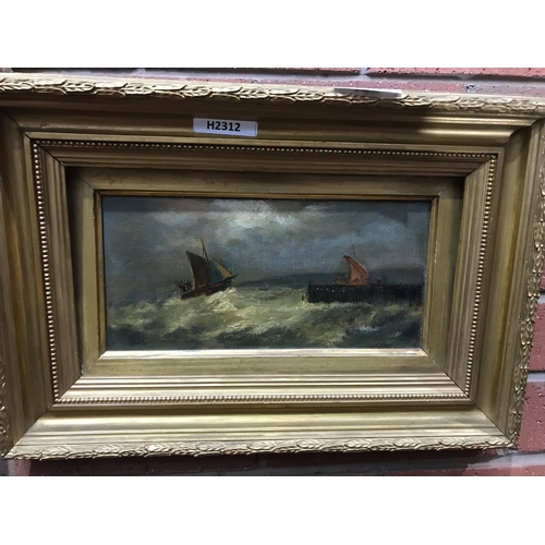 140 - OIL ON BOARD IN GILT FRAME