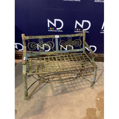 22 - WROUGHT IRON CHILDS BENCH