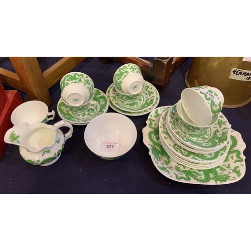 377 - GREEN & WHITE COALPORT