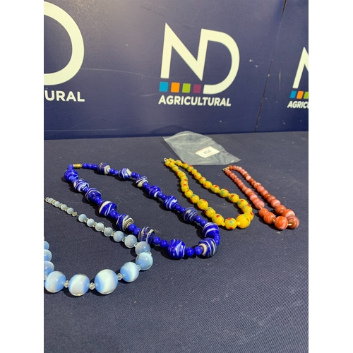 456 - GLASS BEADED NECKLACES