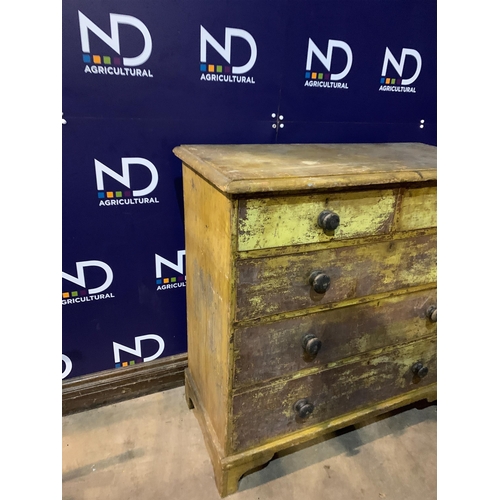 98 - VICTORIAN PINE CHEST OF DRAWERS