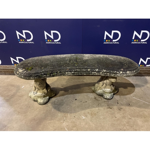 23 - COMPOSITE STONE GARDEN BENCH