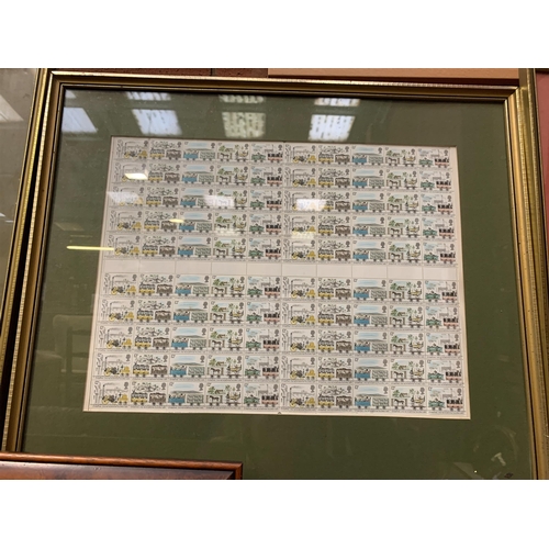 142 - FRAMED COLLECTABLE STAMPS