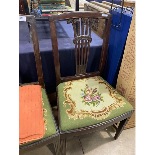 392 - EMBROIDERED CHAIRS