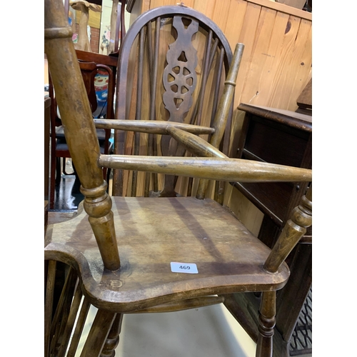 469 - 2 WHEEL BACK CHAIRS