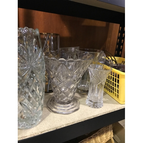 698 - GLASS VASES ETC