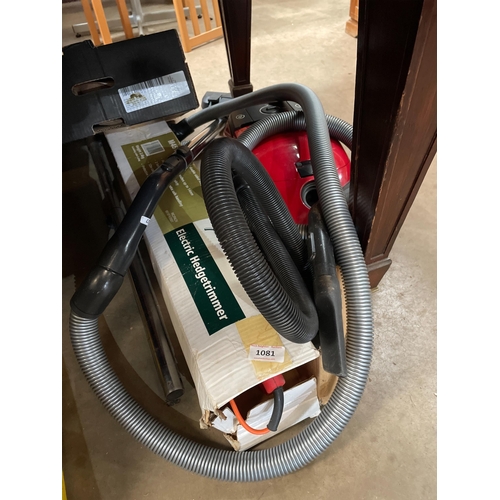 1081 - HOOVER & HEDGE TRIMMER ETC