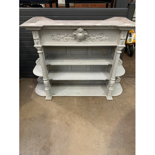 461 - PAINTED CARVED SHELF UNIT