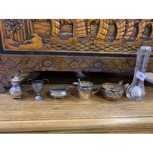 319 - HALLMARKED SILVER ETC