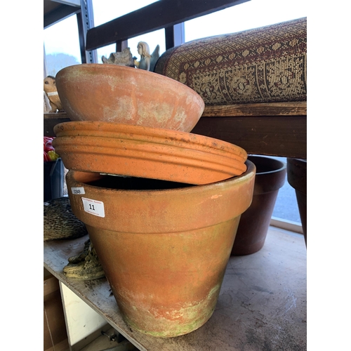 11 - QTY OF TERRACOTTA PLANT POTS