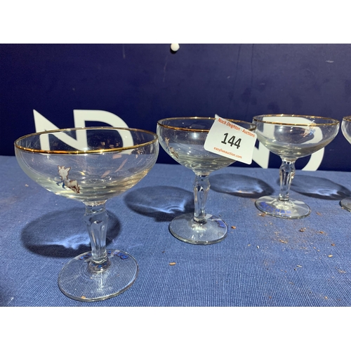 144 - 6 BABYCHAM GLASSES