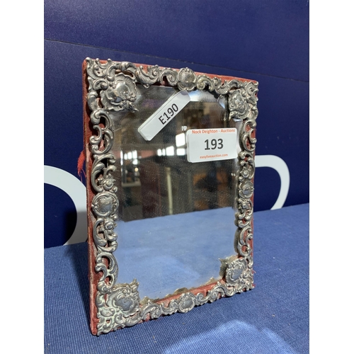 193 - SILVER FRAMED MIRROR