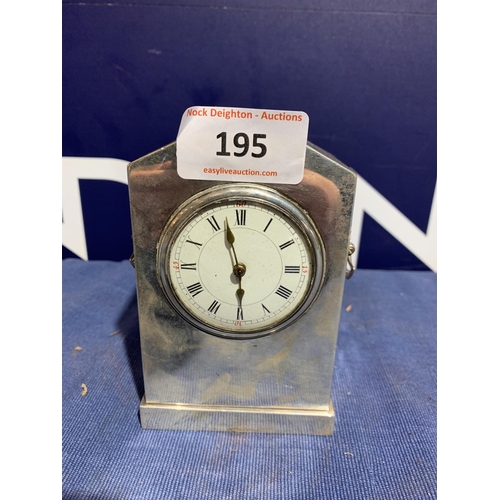 195 - SILVER CLOCK