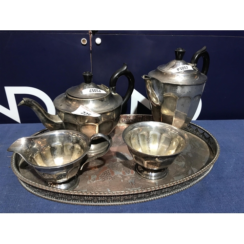 225 - EPNS TRAY & TEAPOTS ETC