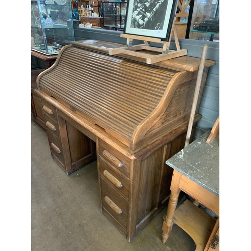 56 - ROLL TOP DESK