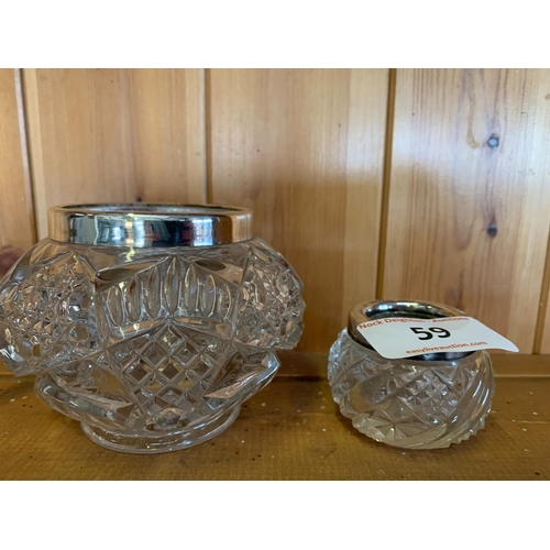 59 - GLASS TRINKET BOWLS