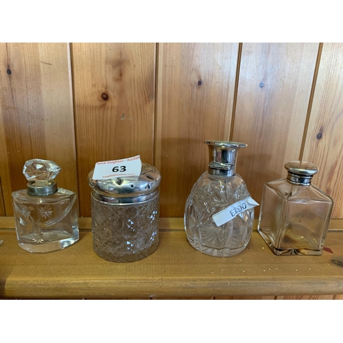 63 - SILVER TOPPED BOTTLES