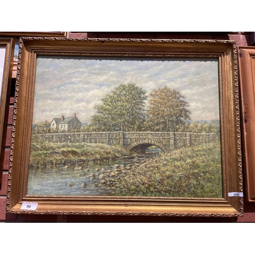 96 - OIL ON CANVAS IN GILT FRAME