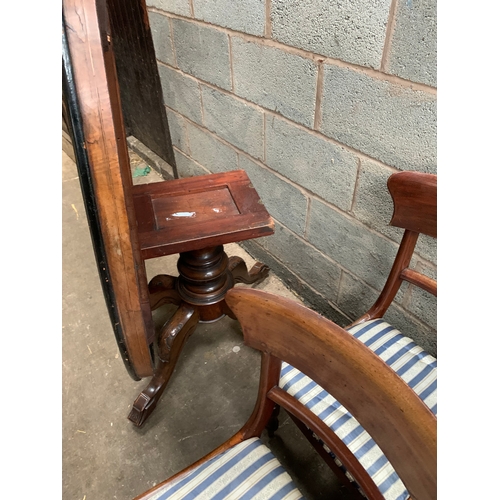 495 - UPHOLSTERED CHAIRS & LOOE TABLE