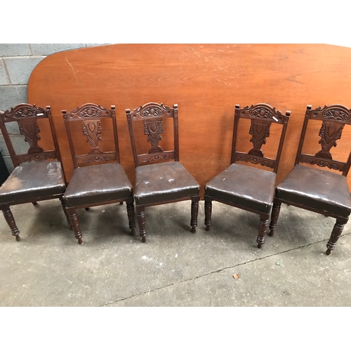 494 - SET OF 6 CARVED CHAIRS