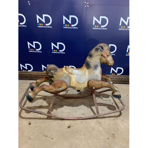 111 - WEATHERED TRIANG ROCKING HORSE